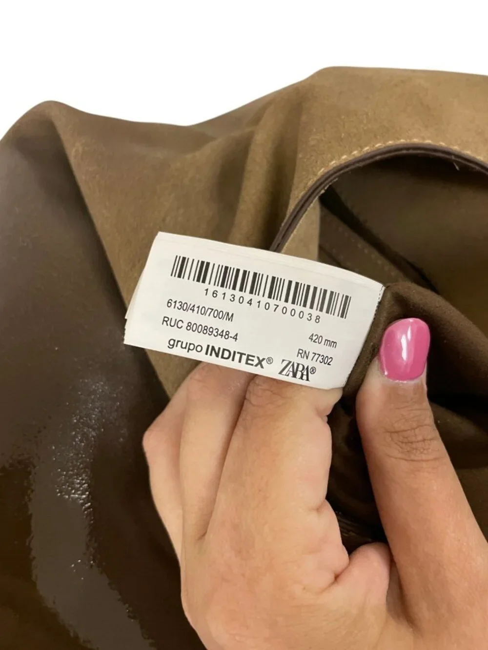 Zara Womens Leather Hobo Bag Sac Medium Brown Ombre 6130/410 NWT